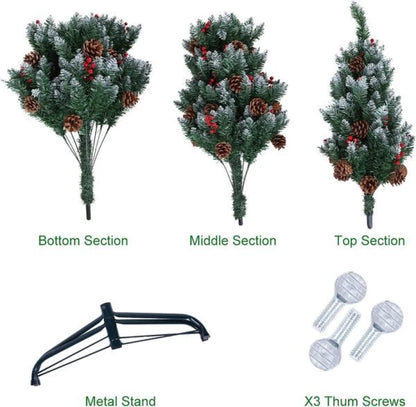 St. Charles 270904 Artificial Christmas Tree  (Green, White, Red, Brown, Pine, 240 cm)