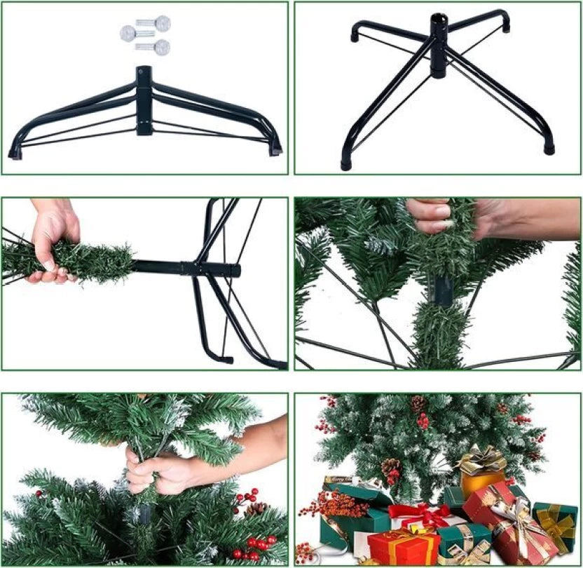 St. Charles 270904 Artificial Christmas Tree  (Green, White, Red, Brown, Pine, 240 cm)