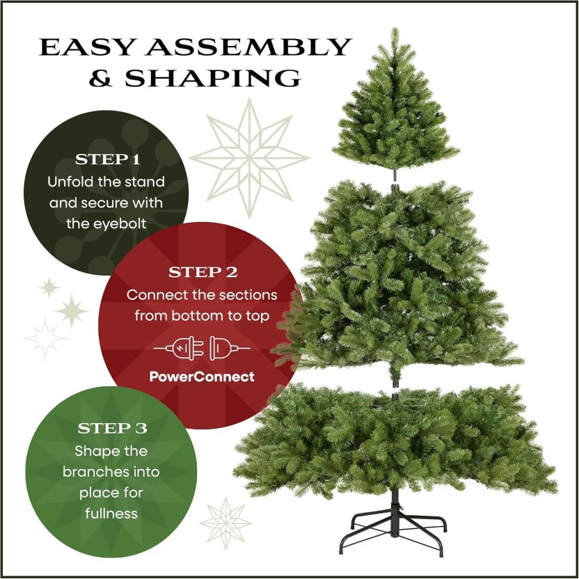 HOME AND PARTY RRD0240 Artificial Christmas Tree  (Green, Pine, 300 cm)
